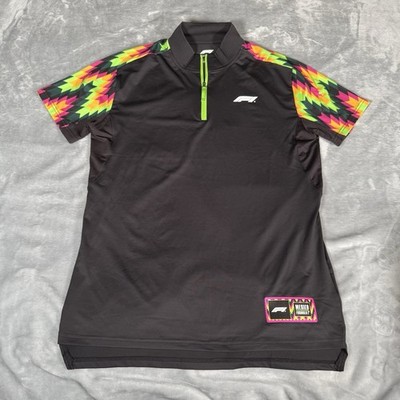 Formula 1 Mexico Racing 1/4 Zip Shirt Mens Medium Athletic Stretch Black