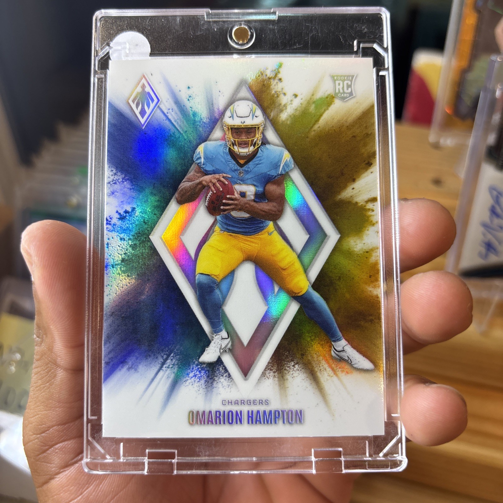 2025 Panini Phoenix Omarion Hampton Rookie Color Blast Chargers (CLEAN)