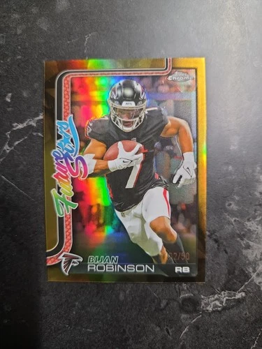 2025 Topps Chrome Bijan Robinson Gold Refractor (RAW)