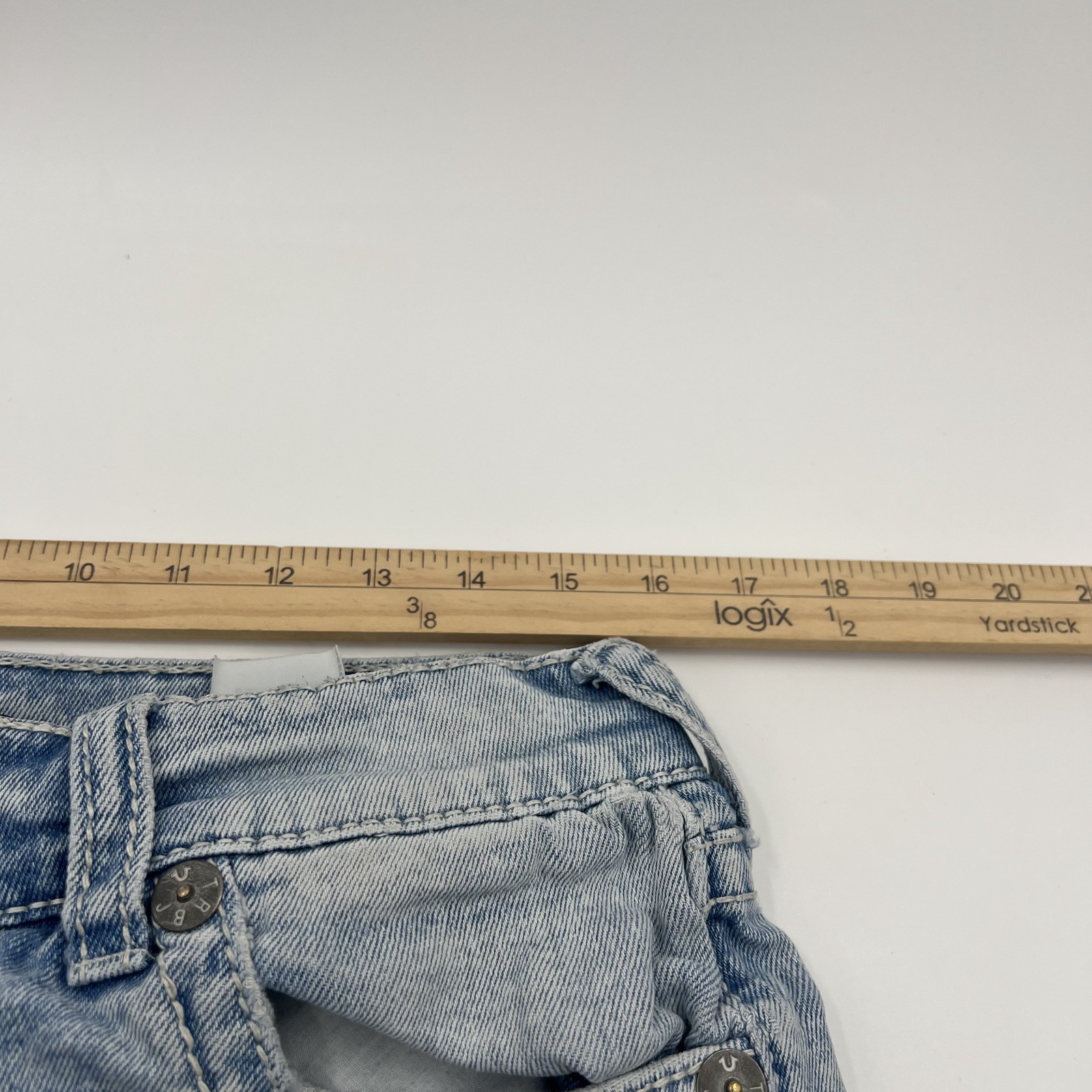 True Religion Rocco Big T Shorts Mens 29 Relaxed Skinny Denim Light Wash EUC thumbnail 10