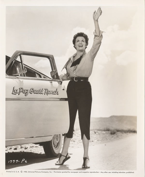 Jane Russell Foxfire 1955 Original 8x10 Photo Arizona Desert with paper snipe
