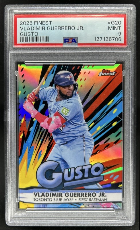 2025 Topps Finest Vladimir Guerrero Jr. Gusto #G-20 Blue Jays PSA 9