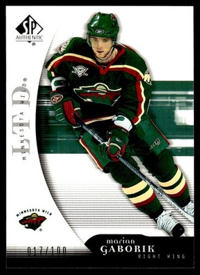 2006-07 SP Game Used Gold Marian Gaborik 017/100 Minnesota Wild #49