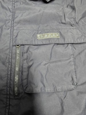 Burton Poacher Jacket Mens L Black Dryride Hooded Insulated