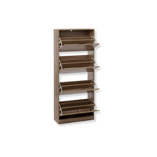 Scarpiera Salvaspazio Slim Ingresso Legno Rovere 4 Ripiani  60 x 155,5 x 23,3 cm