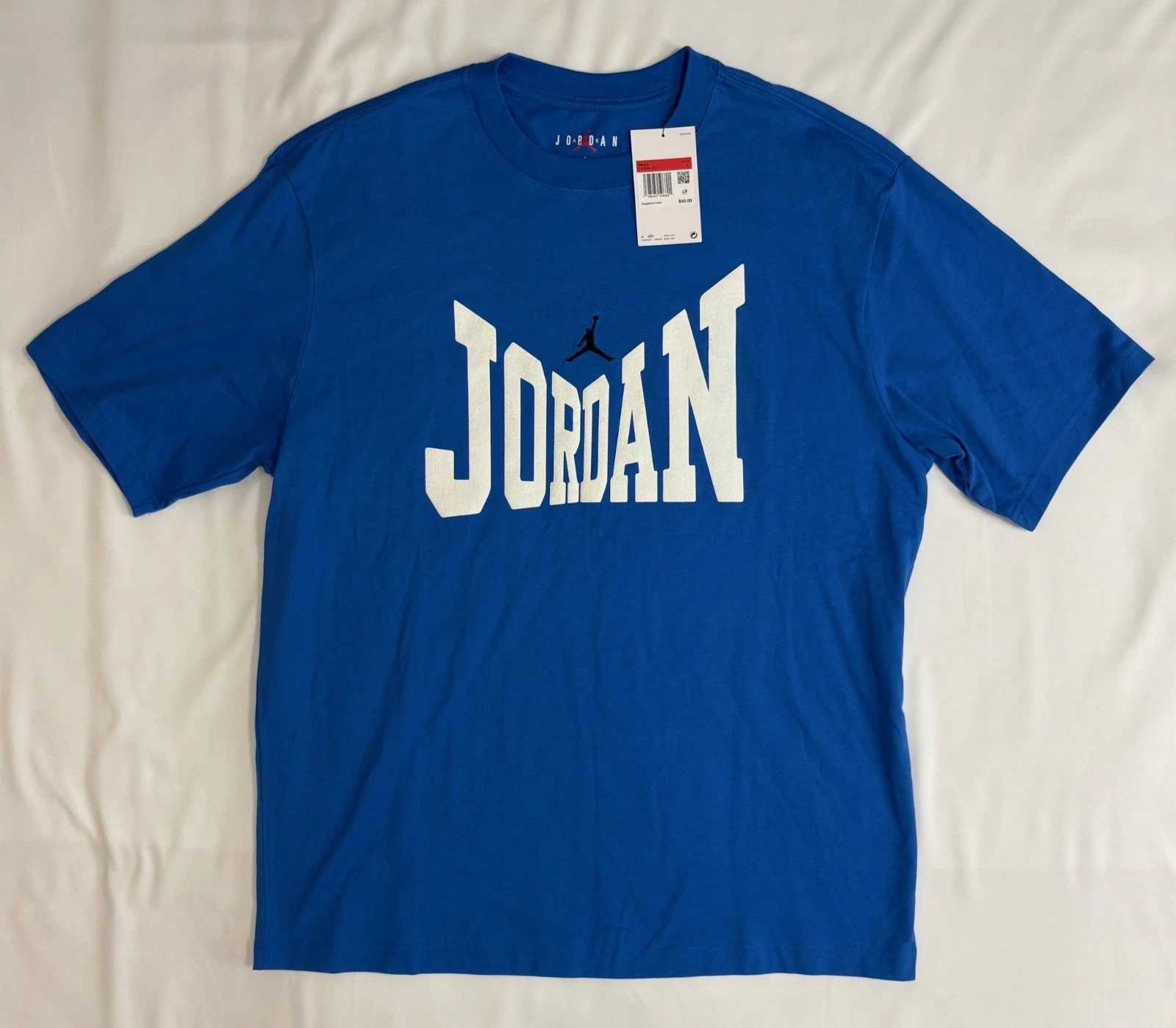 Nike Air Jordan Men's Blue T-Shirt Sz Large Jumpman Logo HV3894-459
