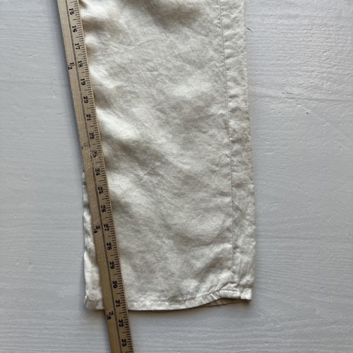 Polo Ralph Lauren Vintage Linen 5 Pocket Pants Mens 38x32 Cream Classic Fit - Picture 8 of 20