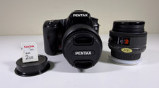 Pentax K100D Digital SLR Camera with 18-55mm/50mm Lens and 2GB Memory Card