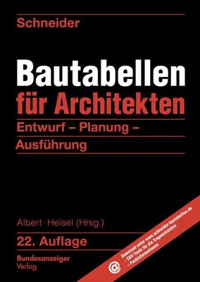 Schneider Bautabellen Albert Heisel Architekten Fachbuch Bauwesen Hardcover