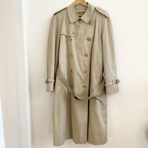 Trench coat uomo Burberrys 42 R Kensington fodera lana Nova check vintage