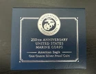 250th Anniversary Marine Corps American Eagle One Ounce Silver Proof Coin INHAND