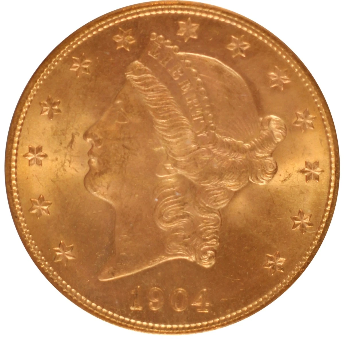 1904-S $20 Liberty Head Double Eagle PCGS MS64 (CAC)