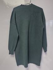 BODEN Knitted Sweater Dress Tunic Green Mock Neck Oversized UK 12 US 8