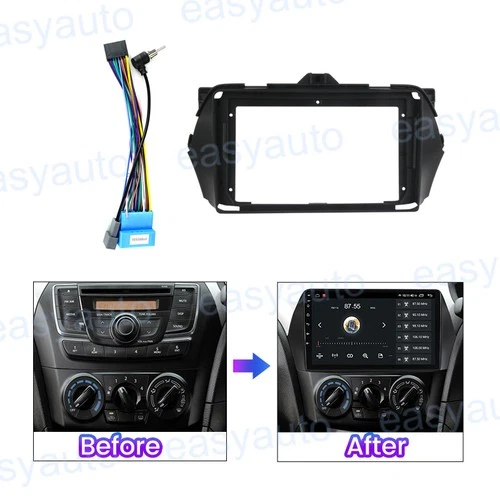 9''Car Radio Stereo Frame Fascia Panel Trim w/Harness for Suzuki Alivio Ciaz 14+