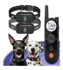 MIMOFPET Wireless Dog Fence Training Collar 2 Dog 856 Acre 6000FT Long Range NEW
