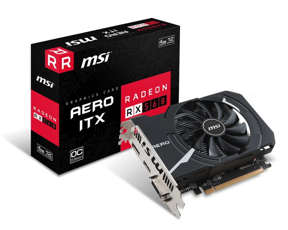 MSI Radeon RX 560 AERO ITX 4G OC Graphics Card New Open Box - Image 4 of 4