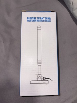 Digital TV Antenna High Gain Magnetic Base Unused