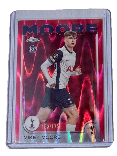 2024-25 Topps Chrome UCC MIKEY MOORE RC Tottenham Spurs Pink Lava /175