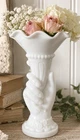 Vintage Milk Glass Hand Vase Cottagecore Shabby Chic Bud Vase 8” Westmoreland