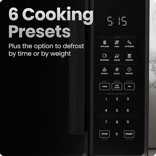 Chefman 1000W Microwave Oven 1.1 Cu Ft 6 Presets + Child Lock + Eco Mode - NIB - Picture 4 of 7