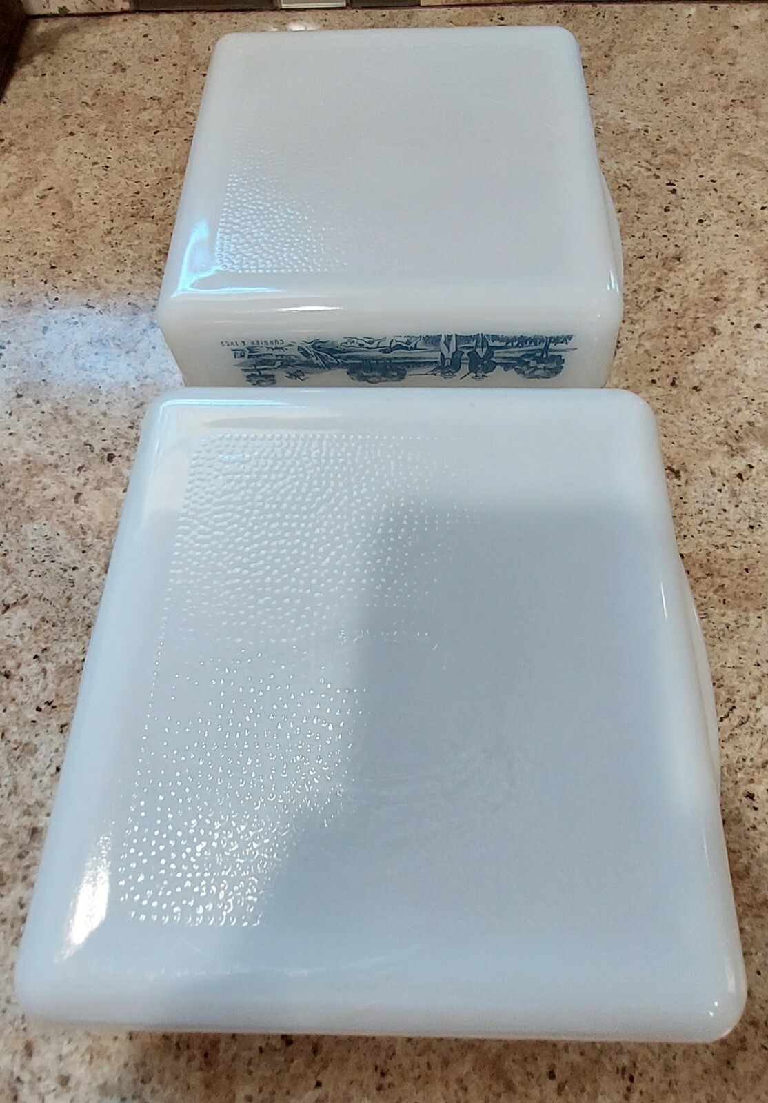 Glasbake J 2428 cake pan, 8x8x2. Set of 2. Glass baking square pan. eBay