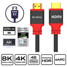 i-Selection HDMI 2.1 2.0 Cable V2.1 V2.0 8K 4K HD 3D Ethernet HEC ARC PS5 XBox — image 3