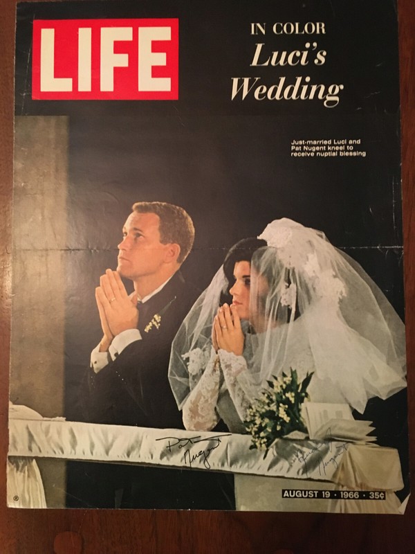 Signed LIFE covers: LBJ in Vietnam Dec 1966, Luci & Pat Nugent Wedding Aug 1966
