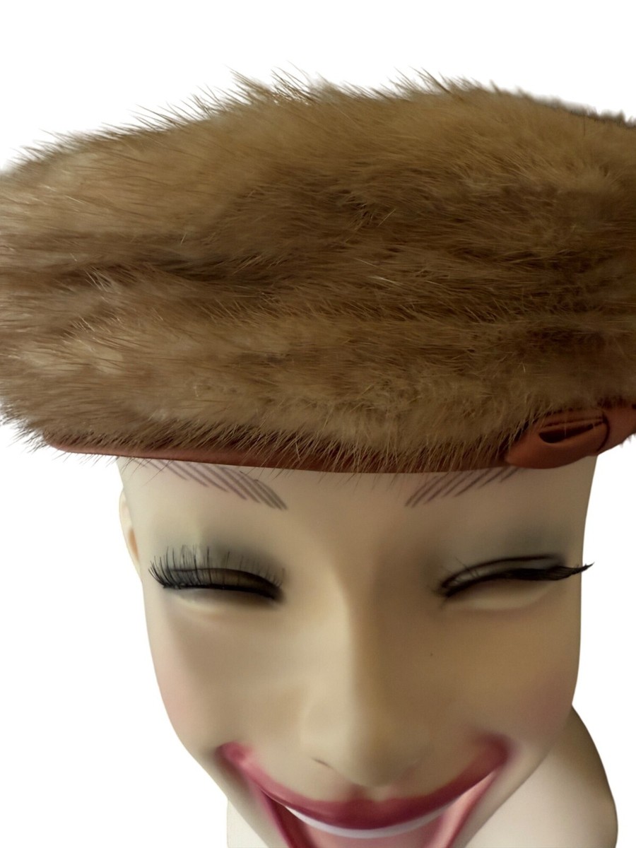 Vintage Styled By Coralie Faux Fur & Satin Womens Hat | eBay display picture 2