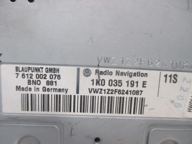 AUTORADIO RÉCEPTEUR VOLKSWAGEN TOURAN 7612002076 2030308 - Photo 1/4