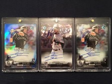 2017 Bowman Chrome - David Dahl - BLUE - AUTO - Refractor - RC - ROY - Lot of 3!