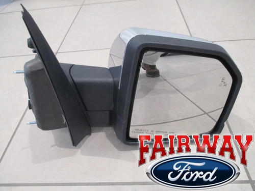 15 thru 18 F-150 OEM Ford Pwr Fold BLIS Mem 360 Chrome RH Mirror THRU 02/25/2018