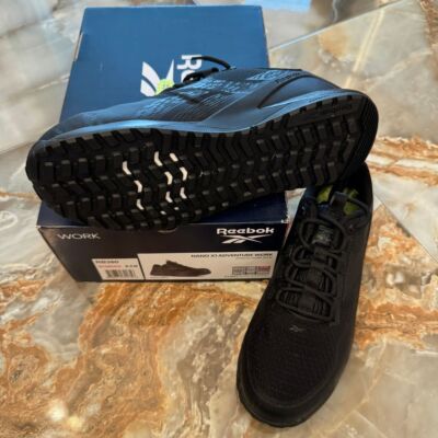 Reebok Nano X1 Adventure Work Athletic Shoes Black Composite Toe Safety RB3480