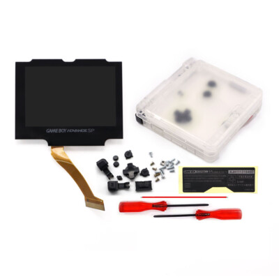 Desaturation V5 Drop In Pre-Laminated Retro Pixel IPS LCD Kit+Shell For GBA SP