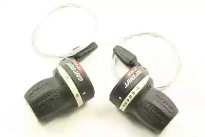 SRAM MRX Shimano Grip Shift Max Gripshift Black 3 x 7 Twist Shifter Set