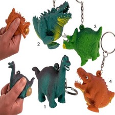 Schl&uuml;sselanh&auml;nger Dinosaurier Silikon Dino pupst kackt bei Druck Kacke Kot