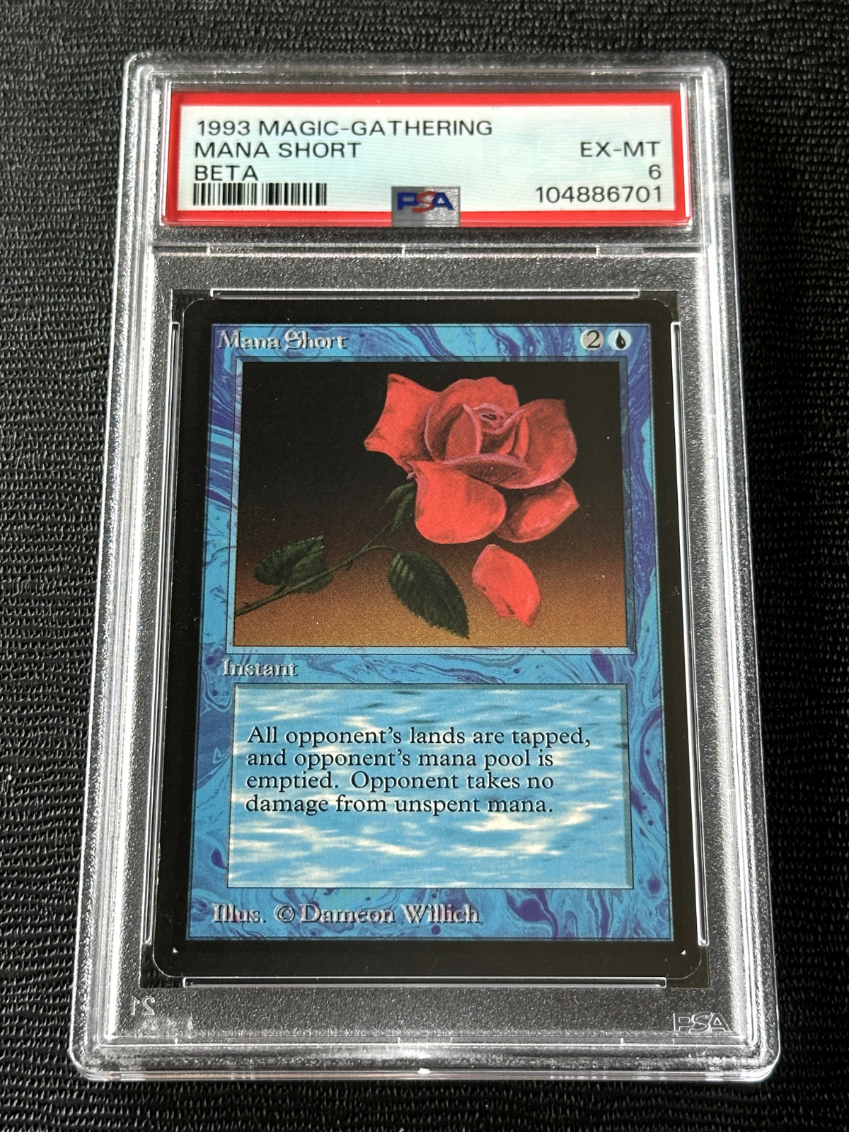 Beta Mana Short Limited Edition Magic the Gathering MTG PSA EX-MT