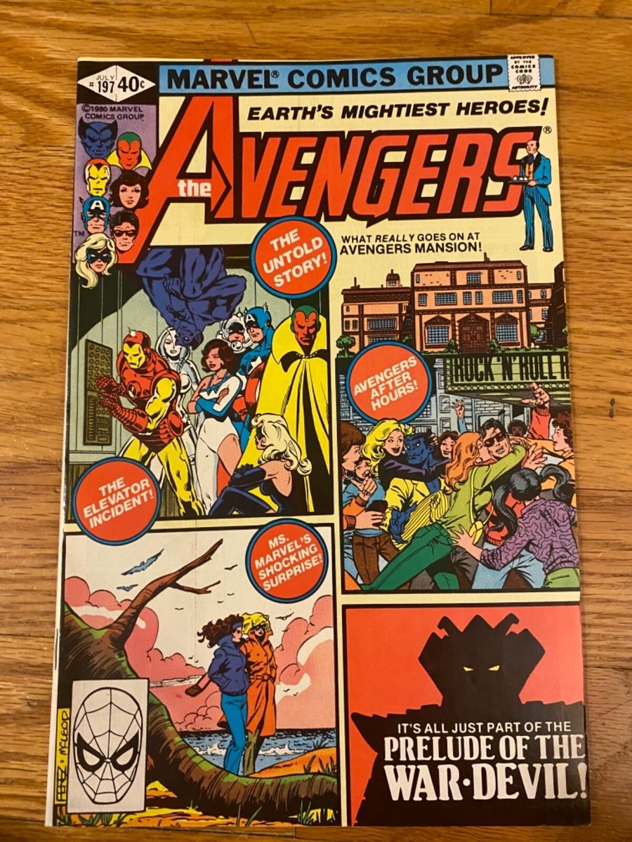 1980 Marvel Comic The Avengers #197 Secrets of Avengers Mansion