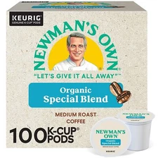 Newman's Own Organics Special Blend Coffee 100 to 200 Keurig Kcups FREE SHIPPING