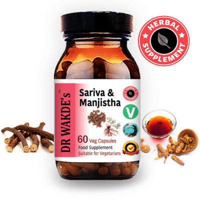 DR WAKDE'S Sariva & Manjistha Kapseln | 60 Vegi Caps | Ayurveda-Supplement | ...