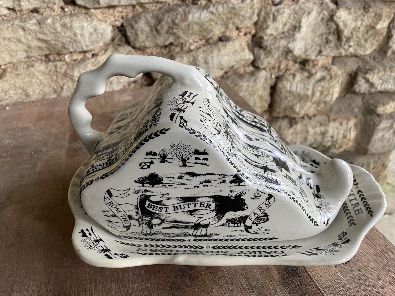 Emma Bridgewater Dairy Range Butter Dish cow farm crock bell keeper