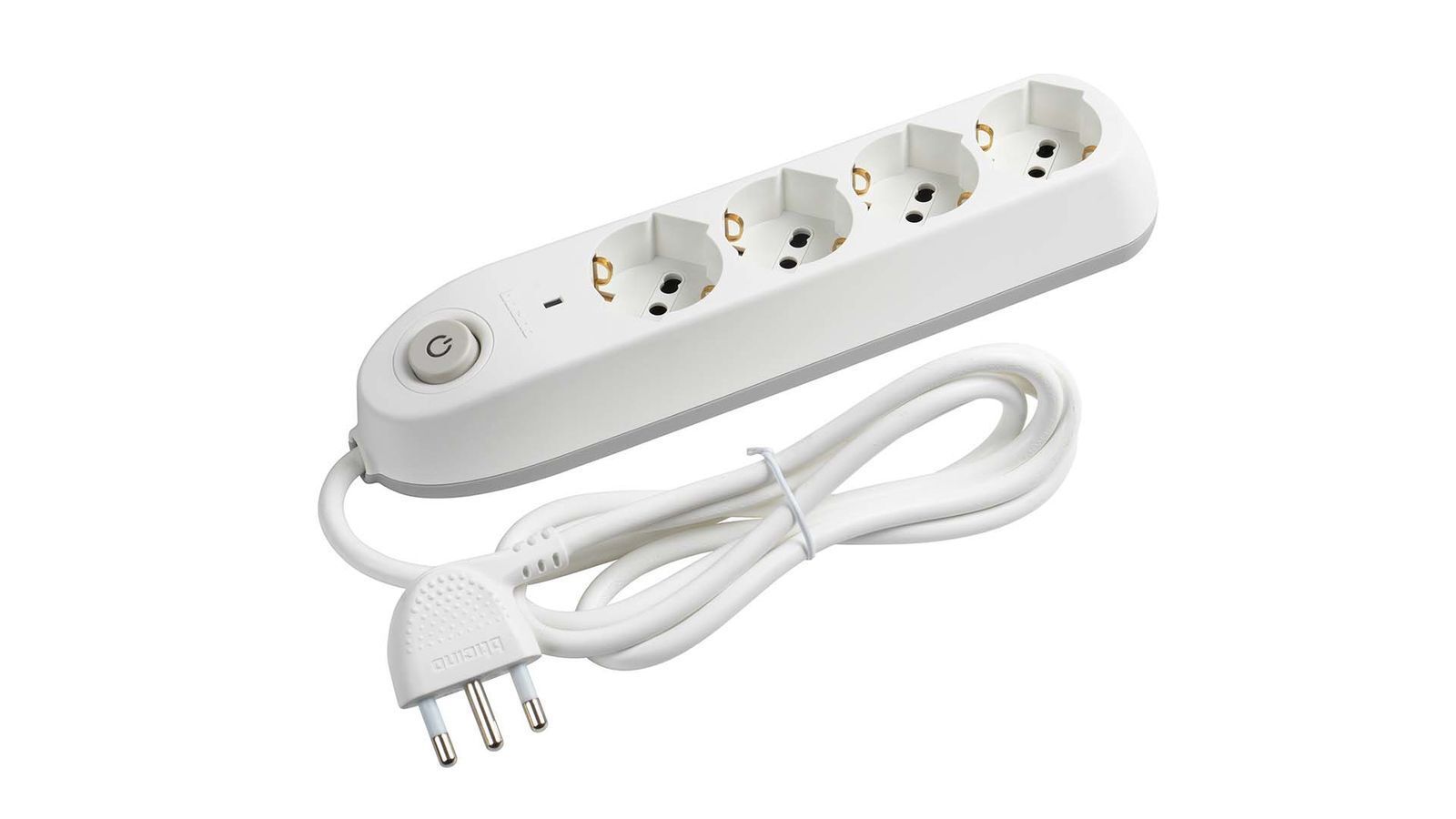 BT-3684DBF MULTIPRESA 4 SCHUKO/BIP+INTER+SALVAF BIANCO