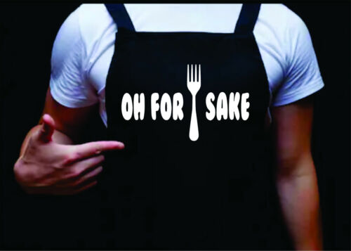 Oh For Forks Sake, tablier de barbecue drôle masculin, tablier pour hommes pour griller cadeau fo - Photo 1 sur 1