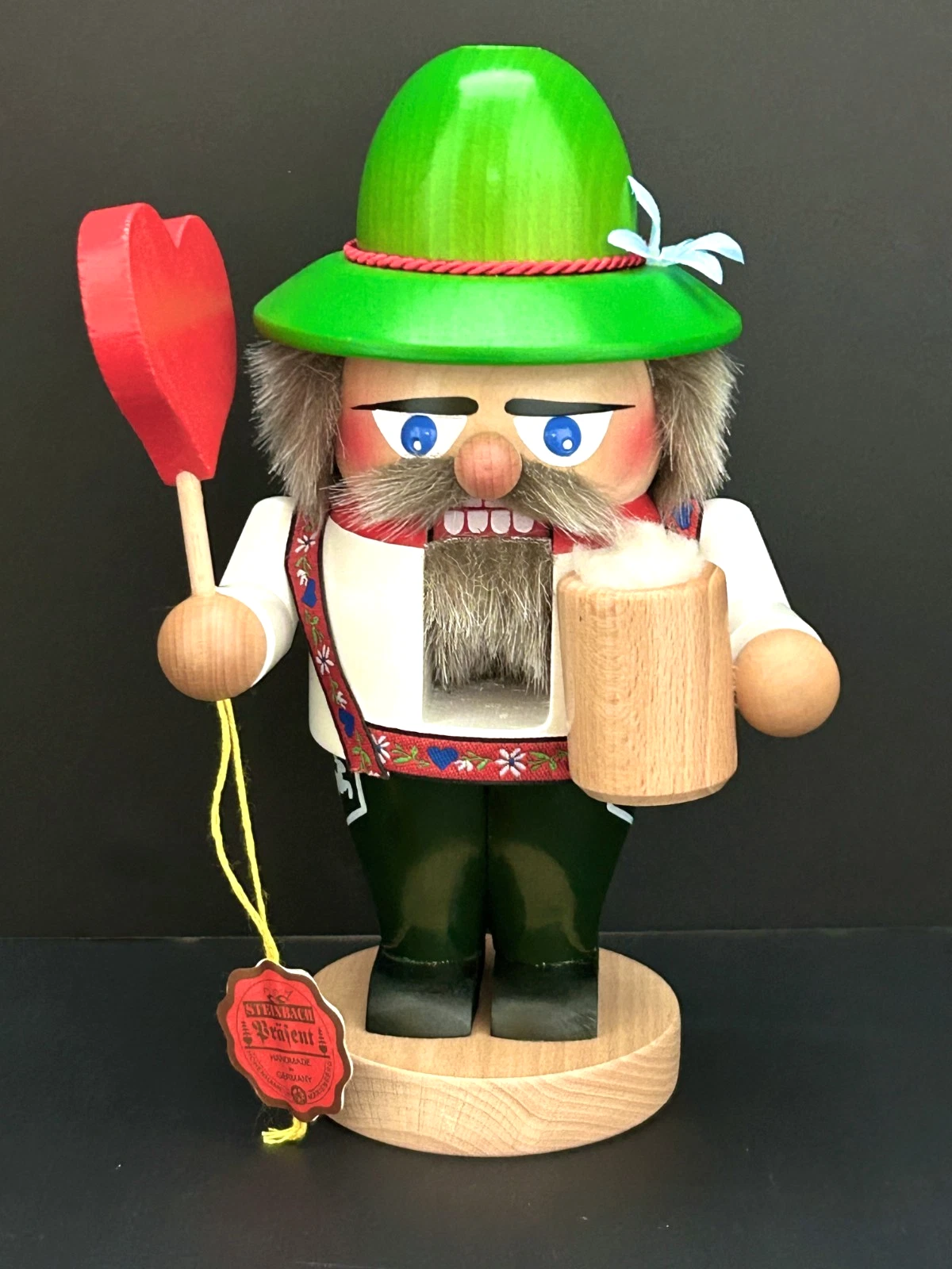 Steinbach 10.5" Wooden Troll Nutcracker Oktoberfest 6414 Hang Tag No Box