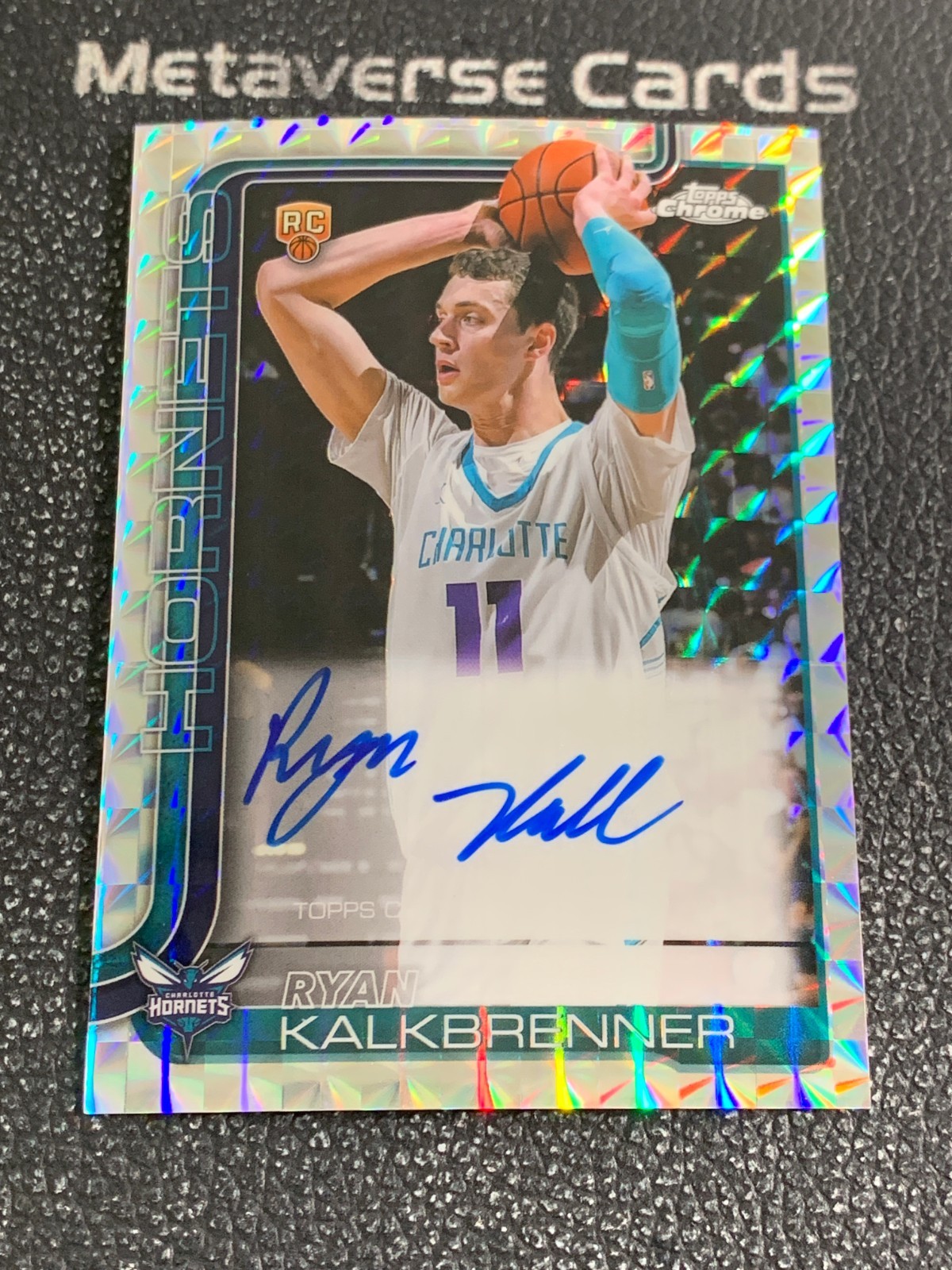2025-26 Topps Chrome Ryan Kalkbrenner RC Rookie Auto Geometric #TCAR-RK Hornets