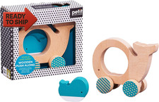 Whale and Baby Wooden Push Toy   Cute Wooden Rolling Toy Ideal Fo