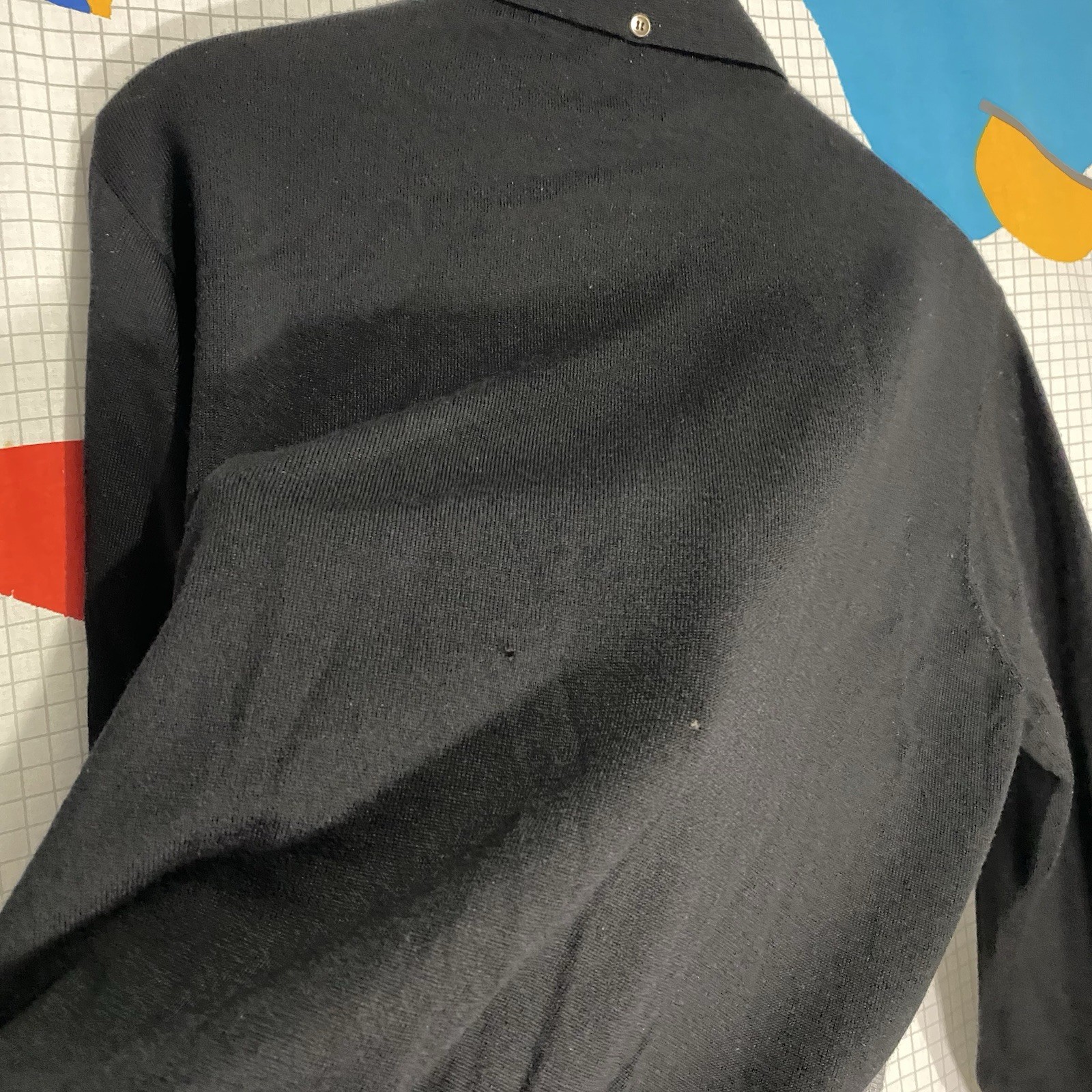 Vintage 50s Damon Wool Cardigan Striped Sweater 60s Loop Collar Rockabilly Italy