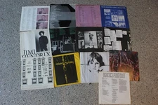 13 INNER SLEEVE LYRICS LOT Record Led Zeppelin Jimi Hendrix U2 Doors Kiss AC DC