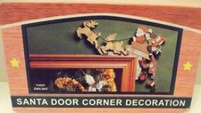 Santa  Reindeer Wooden Door Corner Decoration Christmas Home Decor Door Frame