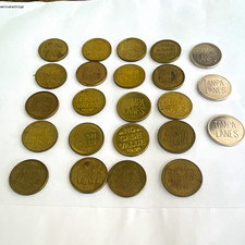 Tampa Lanes Arcade Tokens Mixed Lot - "TAMPA LANES" / "NO CASH VALUE" 20 / 3silv