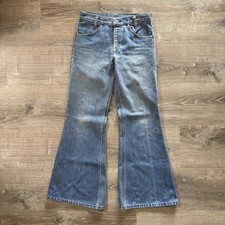 Vintage 70s Plain Pockets JC Penney Flare Bellbottom Jeans 30x31